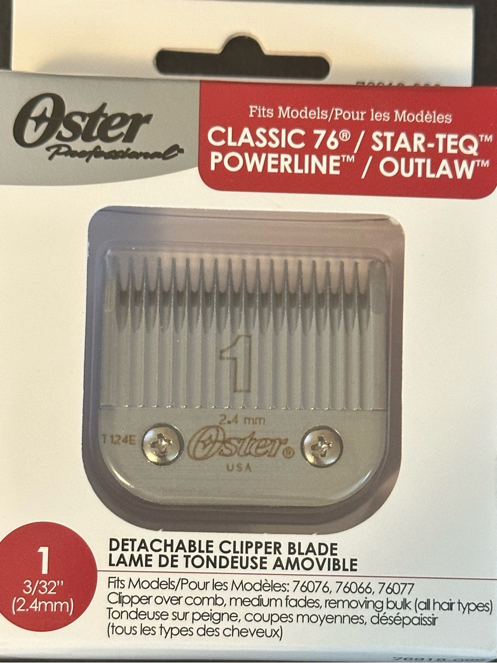 Oster Detachable Clipper Blade 1 3/32" 2.4mm